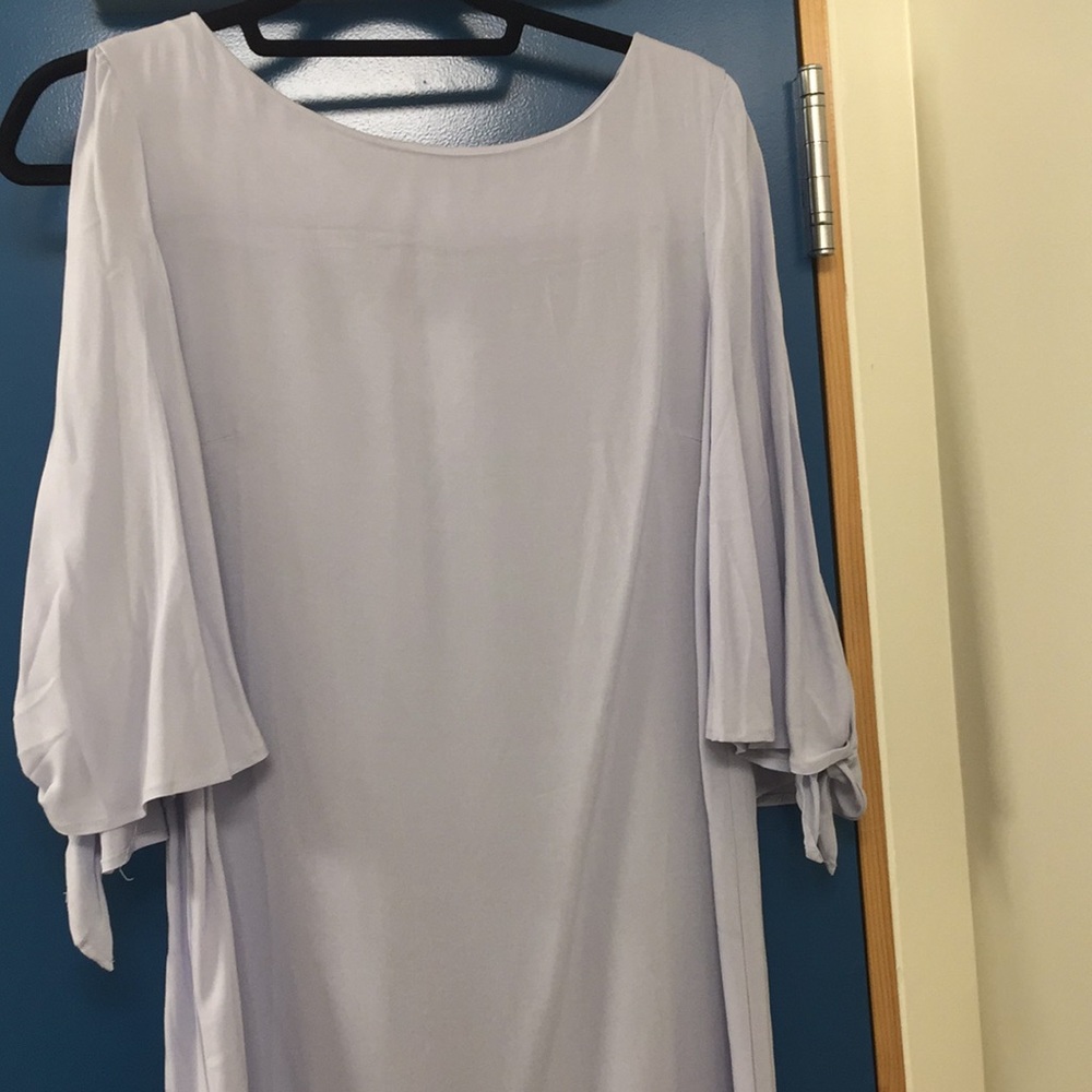 Blue split sleeves dress